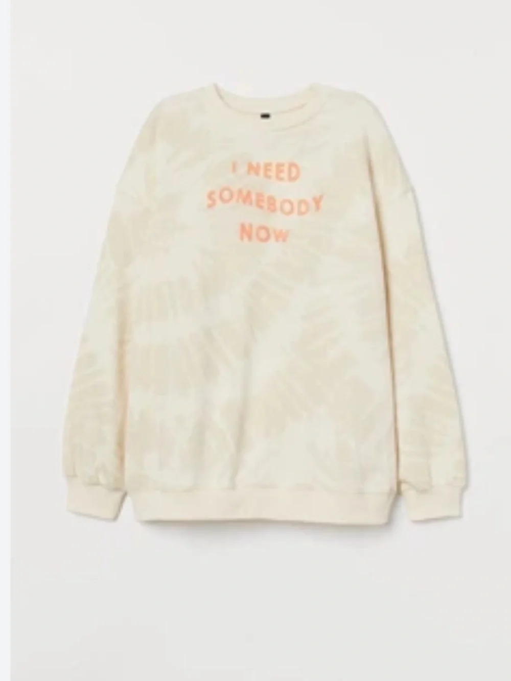 H&M Beige & Creme Shawn Mendes Tie-Dye Sweatshirt Oversized Size Extra Small - Picture 15 of 15